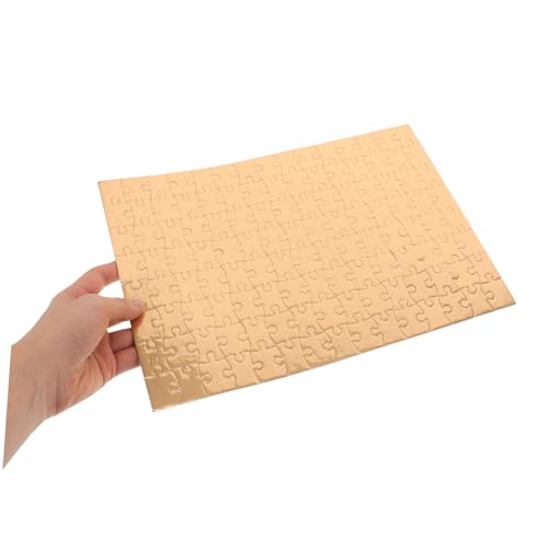 HEMOTON 4 Sätze Goldene Blanko-Puzzles Teile Sublimationspuzzle DIY Malspaß Robuste Jigsaw Bastelvorlagen für Familienaktivitäten Personalisierte Geschenkideen und Kreative Kunstprojekte von HEMOTON