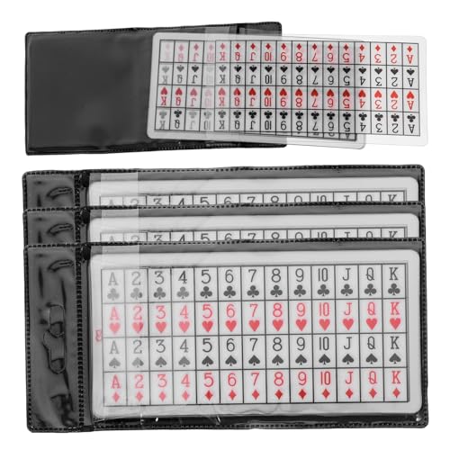 HEMOTON 4 Sätze Magische Requisiten Pokertisch Spiele Tischspiel-pokerkarten Gimmick-Requisite Zum Wechseln Der Karte Münze Herausfordern Herausforderungsanzeige Spielkartenhalter PVC von HEMOTON