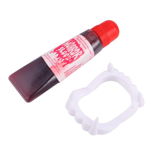 HEMOTON 4 Sätze Plasmaprothesen Halloween Halloween Toys Halloween Decor Zähne Zombie Halloween-Gebiss Halloween knifflige Requisiten Kunststoff und Lebensmittelfarbe Colorful von HEMOTON