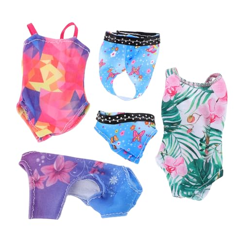 HEMOTON 4 Sätze Puppenbadeanzüge für Puppen Modische Mini Bikinis mit Rüschen und Schleifen Passgenaue Schwimmbekleidung Pflegeleicht Vielseitig Kombinierbar für Sommerliches HEMOTON 4 Sätze Puppenbadeanzüge für Puppen Modische Mini Bikinis mit Rüschen und Schleifen Passgenaue Schwimmbekleidung Pflegeleicht Vielseitig Kombinierbar für Sommerliches von HEMOTON