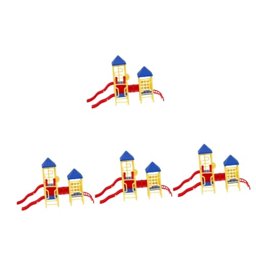 HEMOTON 4 Sätze Spielzeugrutsche deko bastelset Miniatur-Spielplatzmodelle Spielplatzspielzeug für Kinder draussen Ornamente Modellmaterial Spielzeugzimmer Kunsthandwerk von HEMOTON