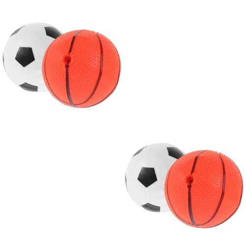 HEMOTON 4 Stück aufblasbares Ballspielzeug Kinderspielzeug Kinder hüpfball federnde Bälle Sprungball aufblasbarer Sportball pädagogischer Springender Ball elastisch Hüpfender Ball Flummi von HEMOTON