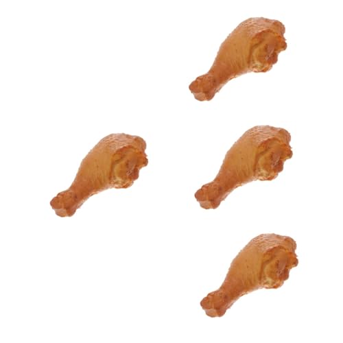 HEMOTON 4 Stück Hähnchenkeulen Für Simuliertes Essen Hühnerbein Gefälscht Falsches Huhn Beine Marktrequisiten Modell Hühnerdekor Hühnerfleisch Bein Künstlich Stütze Lebensmittel PVC Säule von HEMOTON