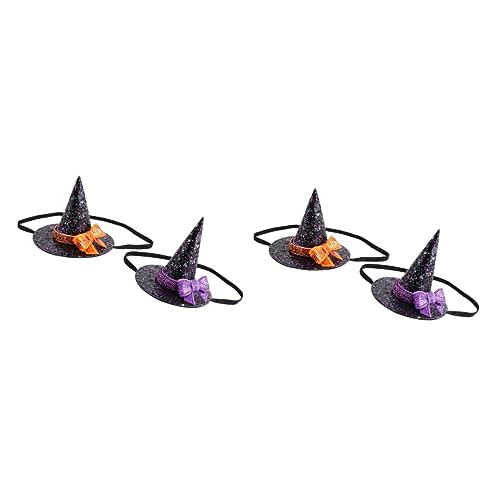 HEMOTON 4 Stück Halloween Haarreif mit Hexenhut Design Glitzernde Schleife Buntes Kopfband für Erwachsene Festliche Haarschmuck Accessoires für Halloween Karneval Party HEMOTON 4 Stück Halloween Haarreif mit Hexenhut Design Glitzernde Schleife Buntes Kopfband für Erwachsene Festliche Haarschmuck Accessoires für Halloween Karneval Party von HEMOTON