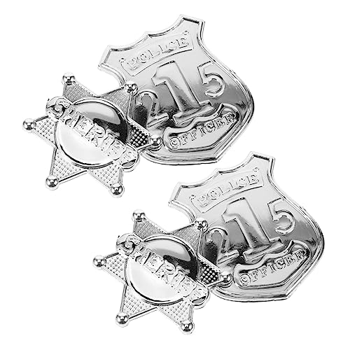 HEMOTON 4 Stück Halloween Polizeiabzeichen Anstecker Polizeiabzeichen Anstecknadel Cosplay Halloween Polizeiabzeichen Lebensechte Polizeiabzeichen Party Brosche Requisite von HEMOTON