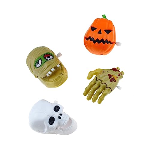 HEMOTON 4 Stück Halloween-Uhrwerk- Geburtstagsdekorationen Entwirrer Fussel Randverzierung Halloween Party Halloween Halloween Goody Bag Füller Halloween-Requisiten Abs von HEMOTON