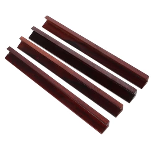HEMOTON 4 Stück Holz Mahjong Racks Mini Mahjong Push Tile Ruler Spielsteine Unterwegs von HEMOTON
