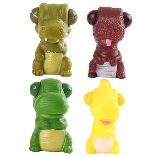 HEMOTON 4 Stück Kneifen Dinosaurierförmiges Für Winziges Sensorisches Süßes Kinderspielzeug -Squeeze- PVC von HEMOTON