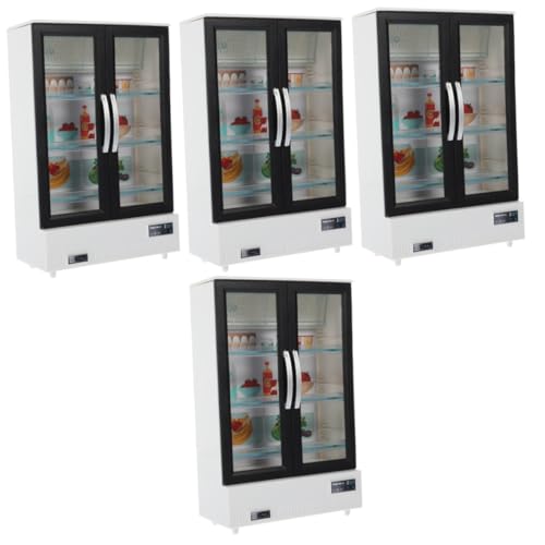 HEMOTON 4 Stück Kühlschrankspielzeug Für Kinder Im Maßstab 1:12 Mini-kühlschrankspielzeug Winziger Puppenhaus-küchenmöbel Mini-puppenhaus-dekor Puppenhaus Mini- Weiß Abs Schmücken Haushalt von HEMOTON