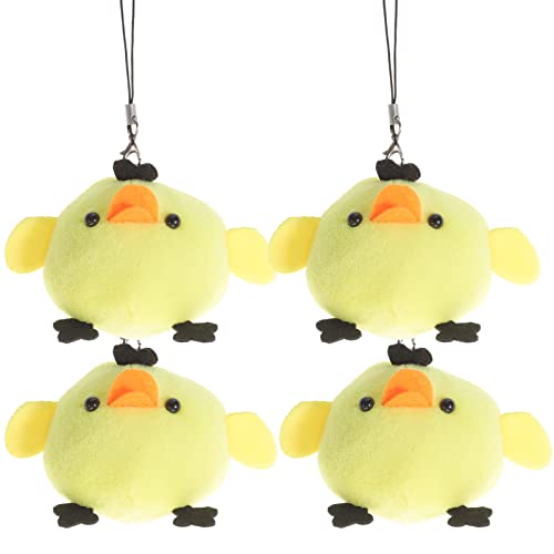 HEMOTON 4 Stück Küken Anhänger Hausdekorationen Für Miniatur Marienkäfer Zappeln Tier Schlüsselanhänger Stofftier Handtaschen Anhänger Ornamente Für Autospielzeug Stofftiere von HEMOTON