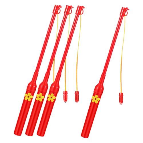 HEMOTON 4er-Pack -papierlaternenstäbe Kunststoff-laternenstangen Für Kinder Basteln Festliche Dekorationen Traditionelle Laternenstäbe von HEMOTON