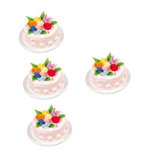 HEMOTON 4 Stück Mini-Cupcakes falscher Kuchen so tun, als würden sie essen spielzeug spielen Papierbecher Modelle künstliches Kuchenspielzeug Fotografie-Requisiten Nachtisch Pappbecher von HEMOTON