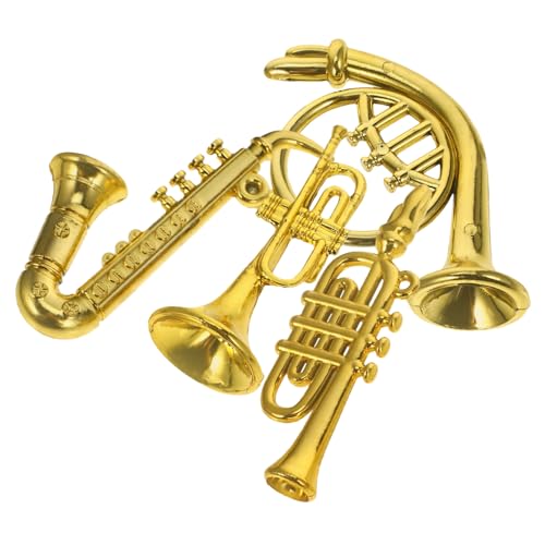 HEMOTON 4 Stück Mini-musikinstrumentenmodell Ornamente Schmuckstücke Mini-Kunststoff-Musikinstrument Puppenhaus-instrumentenmodell Wohnaccessoires Golden Plastik HEMOTON 4 Stück Mini-musikinstrumentenmodell Ornamente Schmuckstücke Mini-Kunststoff-Musikinstrument Puppenhaus-instrumentenmodell Wohnaccessoires Golden Plastik von HEMOTON