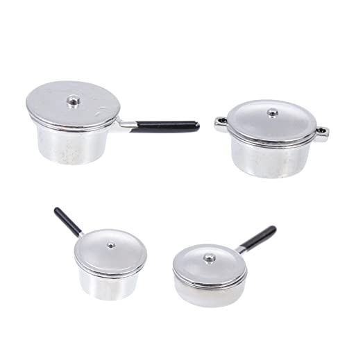 HEMOTON 4-teiliges Miniatur-töpfe-Set Mini-landschaftsschmuck Für Kinder Realistische Mini-hausdekoration Für Puppenhäuser von HEMOTON