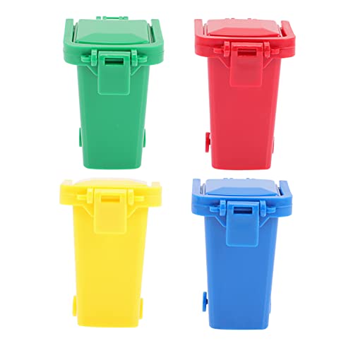 HEMOTON 4 Stück Müllsortiertonnen Autos Winzige Mülltonne TIPP Schiebe Spiele Zappel Miniaturspielzeug Müllwagen Mülltonnen Für Müll Mini Mülltonne Pops It Bauchmuskeln von HEMOTON