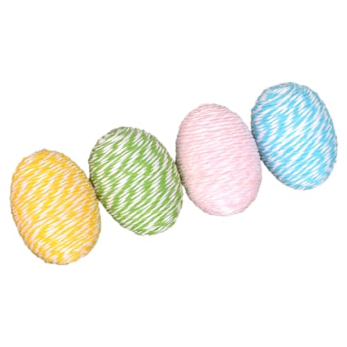 HEMOTON 4 Stück Osterdeko-Eier Eierpulver Easter Eggs Easter Egg fillers Easter Present DIY Ostereier Basteln mit Eiern Eierornamente aus Schaumstoff Ei zum selber basteln Baumwollseil von HEMOTON
