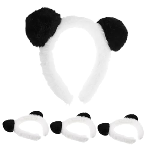 HEMOTON 4 Stück Panda Ohren Haarreif Weicher Cartoon Bär Haarreifen für Kostümparty Tierisches Cosplay Zubehör Leichter Kopfschmuck für Karneval Halloween Themenveranstaltungen HEMOTON 4 Stück Panda Ohren Haarreif Weicher Cartoon Bär Haarreifen für Kostümparty Tierisches Cosplay Zubehör Leichter Kopfschmuck für Karneval Halloween Themenveranstaltungen von HEMOTON