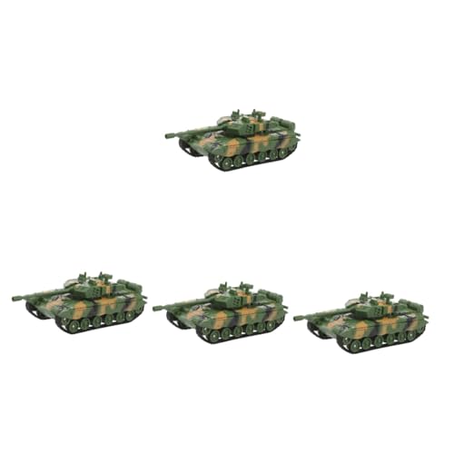 HEMOTON 4 Stück Panzermodell Geburtstagsgeschenk für Kinder Kinderlastwagen Militärspielzeug Kinderspielzeug Autos Spielzeug Spielzeuge militärisches Spielzeug Modell Panzer Junge Suite von HEMOTON