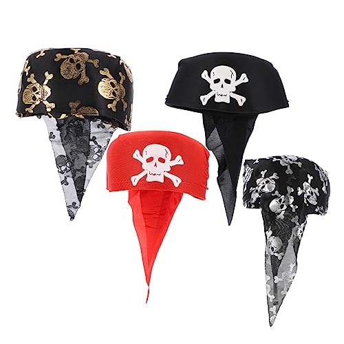 HEMOTON 4 Stück Piraten-Requisiten Halloweenkostüm -Piratenhut Piratenkappe Kappe des Piratenkapitäns Cosplay pirate costume piratenkostüme Goldene Piratenhut Piratenmütze HEMOTON 4 Stück Piraten-Requisiten Halloweenkostüm -Piratenhut Piratenkappe Kappe des Piratenkapitäns Cosplay pirate costume piratenkostüme Goldene Piratenhut Piratenmütze von HEMOTON
