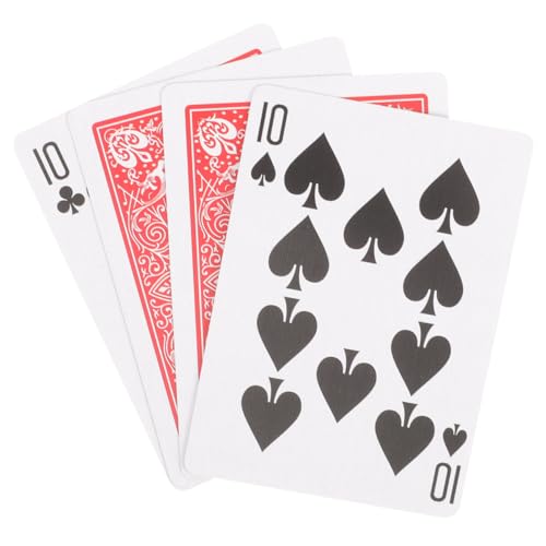HEMOTON 4 Stück Trickspielkarten Partykarten pokerkarten kartenhalter Spielkarten Spielzeuge Geschenke Brettspiel-Poker unterhaltsame Spielkarte tragbar Magische Requisiten Deck Papier von HEMOTON