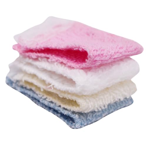 HEMOTON 4 Stück Puppenhaushandtuch Bad Toilettenartikel Zubehör Für Puppenmöbel Dinosaurierspielzeug Hausschuhe Wanne Puppenhaus Ding Handtücher Teppiche Papierhandtuch Stoff HEMOTON 4 Stück Puppenhaushandtuch Bad Toilettenartikel Zubehör Für Puppenmöbel Dinosaurierspielzeug Hausschuhe Wanne Puppenhaus Ding Handtücher Teppiche Papierhandtuch Stoff von HEMOTON