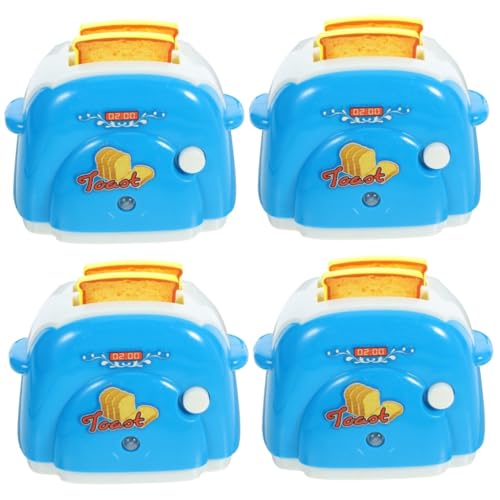 HEMOTON 4 Stück Simulations-Taschenlampe Kinderspielzeug Mini-Küchengeschirr Modell Brotbackmaschine Toaster Spielzeug für Kleinkinder Künstliches Spielhaus aus Kunststoff Plastikspielzeug von HEMOTON