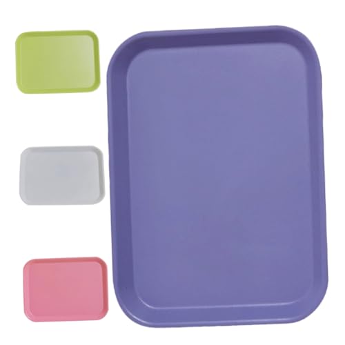 HEMOTON 4 Stück Spielzeugmodell Mini- -miniaturteller Puppenhauszubehör Mini- -tablett-Dekorationen Puppenhaus-obstteller Kleine Teller Puppengeschirr Miniteller Legierung von HEMOTON