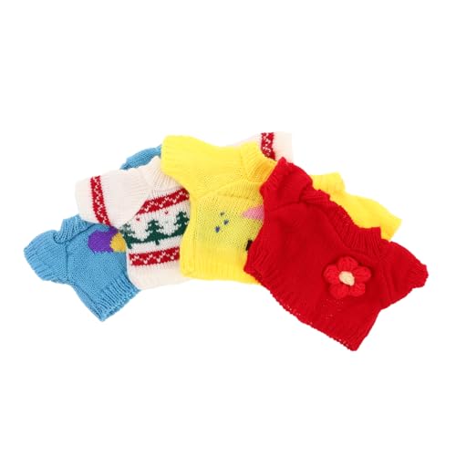 HEMOTON 4 Stück Teiliges Bärenpuppen Kleidung Weiche Baumwollstrickpullover mit Weihnachts Regenschirm Herz und Blumenmuster DIY Kuscheltier Outfit für Mädchen Austauschbare HEMOTON 4 Stück Teiliges Bärenpuppen Kleidung Weiche Baumwollstrickpullover mit Weihnachts Regenschirm Herz und Blumenmuster DIY Kuscheltier Outfit für Mädchen Austauschbare von HEMOTON