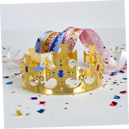 HEMOTON 4 Stück Teiliges Kindergeburtstagskrone Glitzernde und Prinzessinnenkronen Gold und Silber Festliche Partyhüte für Kleinkinder Passende für Mädchen und Jungen als Partydekoration von HEMOTON