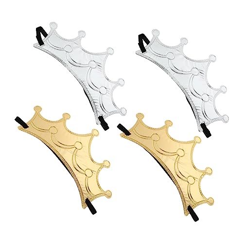 HEMOTON 4 Stück Teiliges Krone Haarreifen Geburtstags Kopfschmuck Gold und Silber Stoffkrone für Mädchen und Erwachsene Vielseitiges Party Accessoire und Fotorequisit HEMOTON 4 Stück Teiliges Krone Haarreifen Geburtstags Kopfschmuck Gold und Silber Stoffkrone für Mädchen und Erwachsene Vielseitiges Party Accessoire und Fotorequisit von HEMOTON