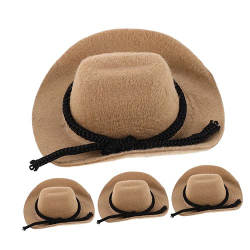 HEMOTON 4 Stück Teiliges Mini Cowboy Hut Flockierte Mini Cowgirl Hüte für Basteln Dekorative Winzige Western Hüte für Puppen Partydeko und Kreative Western Kostüm Accessoires HEMOTON 4 Stück Teiliges Mini Cowboy Hut Flockierte Mini Cowgirl Hüte für Basteln Dekorative Winzige Western Hüte für Puppen Partydeko und Kreative Western Kostüm Accessoires von HEMOTON