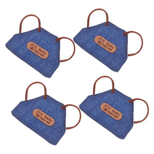 HEMOTON 4 Stück Teiliges Mini Jeans-schürzen für Puppen Vintage Miniatur Puppenkleidung für Kreatives Ankleiden und Puppenhaus Back-Outfits Passgenaue Mini Aprons für Spiel und Sammeln von HEMOTON