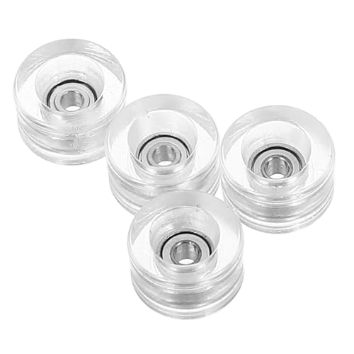 HEMOTON 4 Stück Teiliges Transparente Finger Skateboard Räder mit Präzisions Hochgeschwindigkeitslagern Kompatibel für Finger Skateboard Zubehör Einfache Montage für Professionelle Praxis HEMOTON 4 Stück Teiliges Transparente Finger Skateboard Räder mit Präzisions Hochgeschwindigkeitslagern Kompatibel für Finger Skateboard Zubehör Einfache Montage für Professionelle Praxis von HEMOTON