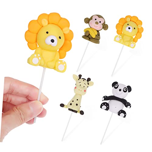 HEMOTON 4 Stück Teiliges Waldtiere Kuchendeko mit Panda Affe und Giraffe Essbare Cake Picks für Kindergeburtstag Jungle Party Tortendeko für Muffins und Geburtstagskuchen HEMOTON 4 Stück Teiliges Waldtiere Kuchendeko mit Panda Affe und Giraffe Essbare Cake Picks für Kindergeburtstag Jungle Party Tortendeko für Muffins und Geburtstagskuchen von HEMOTON