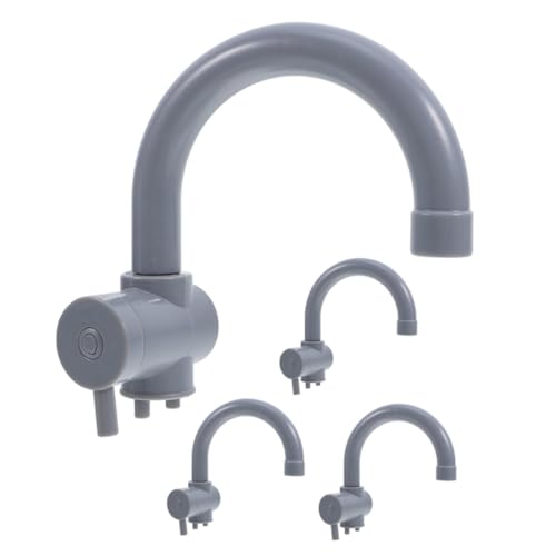 HEMOTON 4 Stück Teiliges Wasserhähne Realistische Plastik Wasserhähne für Rollenspiele Kindgerechte Spülbeckenarmaturen Zubehör für Indoor und Outdoor Spielspaß von HEMOTON