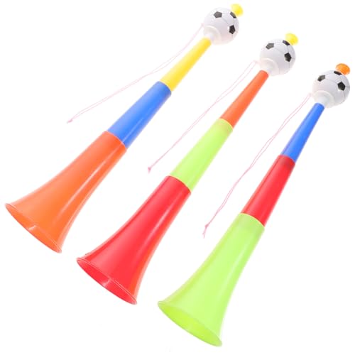 HEMOTON Sporthupe Für Kinder – 4 Plastiktrompeten in Leuchtenden Farben Ideal Zum Anfeuern Von Fußballspielen Und Partys von HEMOTON
