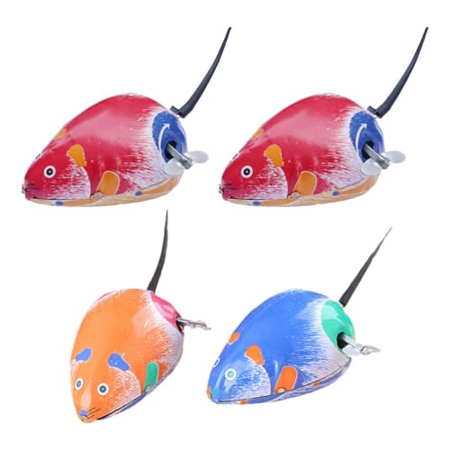 HEMOTON 4 Stück Aufziehspielzeug Tier Eisen Uhrwerk Spielzeug Kunst Retro Mouse Spielzeug für Kinder Party Gastgeschenk HEMOTON 4 Stück Aufziehspielzeug Tier Eisen Uhrwerk Spielzeug Kunst Retro Mouse Spielzeug für Kinder Party Gastgeschenk von HEMOTON