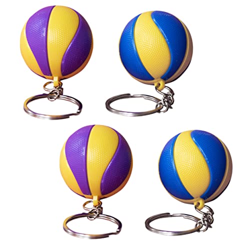 HEMOTON 4 Stück Volleyball Schlüsselanhänger Sport Schlüsselbund für Fans Kreative Partygeschenke Lila Gelb und Blau Gelb Souvenir für Volleyball Feiern und Deko HEMOTON 4 Stück Volleyball Schlüsselanhänger Sport Schlüsselbund für Fans Kreative Partygeschenke Lila Gelb und Blau Gelb Souvenir für Volleyball Feiern und Deko von HEMOTON