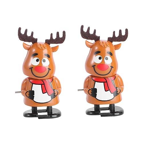 HEMOTON 4 Stück Weihnachtsaufziehspielzeug Hirsch-Rentier-Statue Kinderbop Puppenspielsets Ampel Für Kinder Weihnachts-actionfigur Tierspielzeug Aufziehen Balkenwaage Weihnachten Geschenk von HEMOTON
