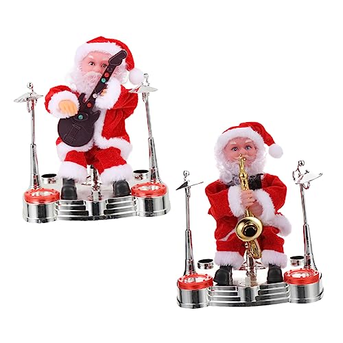 HEMOTON 4 Stück Weihnachtspuppe Weihnachten Gefälligkeiten für Weihnachtsfeiern musikinstrumente Weihnachtsdekorationen Wohnkultur Ornament Kinderspielzeug Weihnachts-Wohndekoration von HEMOTON
