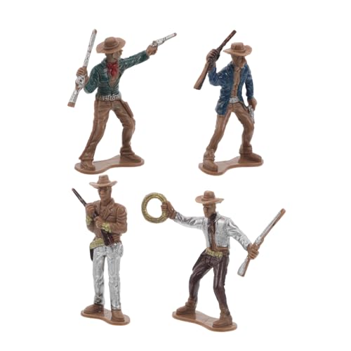 HEMOTON 4 Stück Western-Cowboy-Modell Cowboy-figurenmodell Cowboy-figurenspielzeug Cowboy-miniaturfigur Figur Im Western-Stil Mini-Cowboy-Statue Miniatur-Cowboy-Statue Cowboy- Plastik von HEMOTON