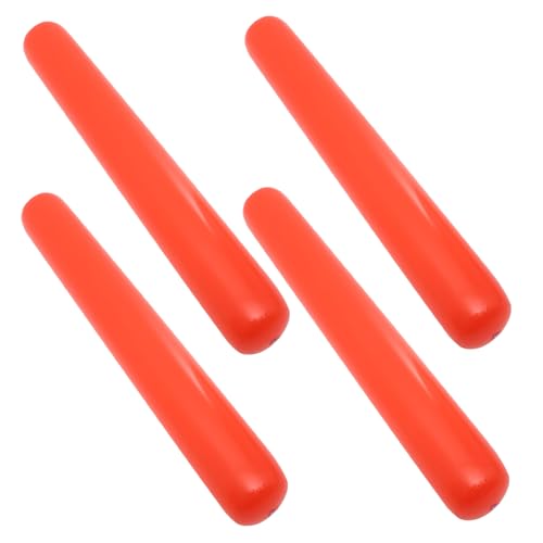 HEMOTON 4 Stück aufblasbarer Stick für aufblasbares Mini-Glöckchen Glocken für das Handwerk Spielzeugpfeife Mini-Glocken Aufblasbare Jubelstöcke Party-Jubelstöcke rot von HEMOTON