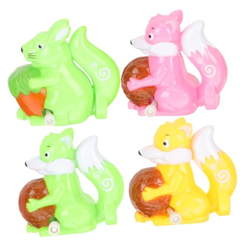 HEMOTON 4 Stück dekoratives Tierspielzeug Animal Toys Tier Fun Toy Tier- Fox- Uhrwerk für kreatives Uhrwerkspielzeug Kinderspielzeug Plastik von HEMOTON