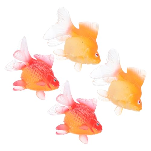 HEMOTON 4 Stücke Kleine Künstliche Goldfisch Figuren Realistische Schwimmende Koifische aus Kunststoff Dekorative Miniatur Fische für Aquarium Büro Regal Langlebige Tierische Deko HEMOTON 4 Stücke Kleine Künstliche Goldfisch Figuren Realistische Schwimmende Koifische aus Kunststoff Dekorative Miniatur Fische für Aquarium Büro Regal Langlebige Tierische Deko von HEMOTON