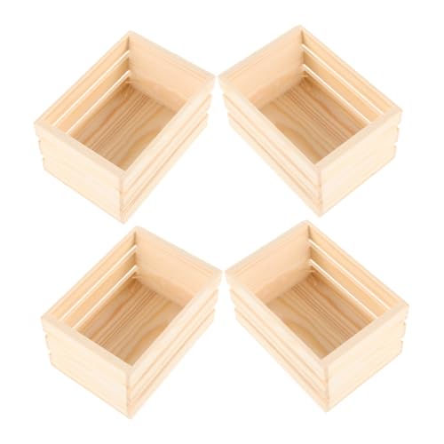 HEMOTON 4 Teiliger Aufbewahrungskorb Für Puppenhäuser Mini Ornamente Puppenhaus Küchenmöbel Puppenhaus Puppenhaus Miniaturkisten Mini Möbel Für Puppenhäuser Miniatur Dinge von HEMOTON