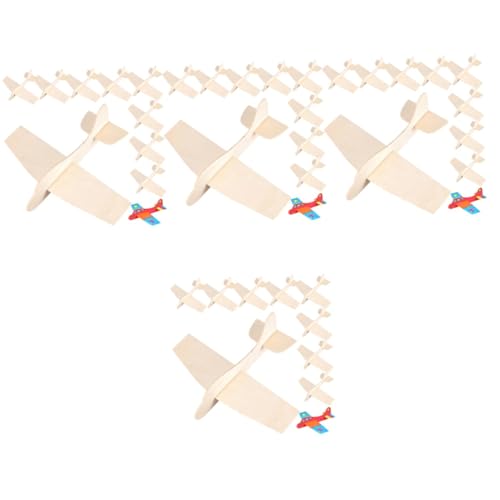 HEMOTON 40 STK Leere Holzflugzeuge DIY Bastelspielzeug zeichnen holziges Spielzeug kinderbeschäftigung Kinder bastelset Spielzeuge Kinderspielzeug Flugzeugspielzeug für Kinder hölzern 3D von HEMOTON