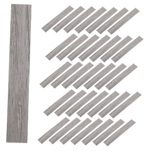 HEMOTON 40 Stück Maßstab Selbstklebende Holzoptik Bodenplatten für DIY Miniaturen Basteln und Puppenhaus Zubehör in Holzmaserung von HEMOTON