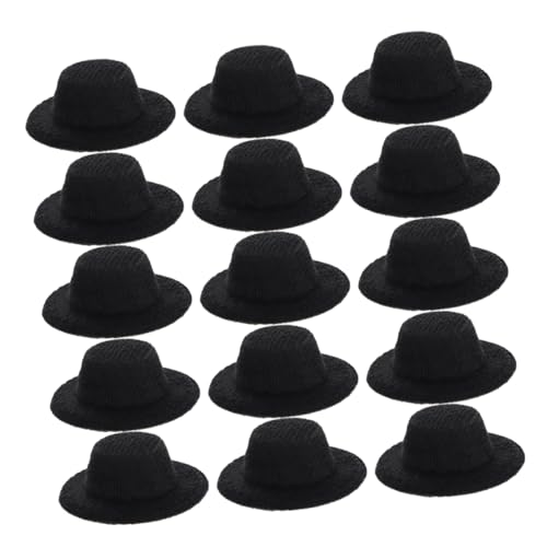 HEMOTON 40 Stück Mini Top Hats Schwarz Winzige Filzhüte für DIY Bastelprojekte Puppenzubehör Haarclips und Partydekoration Kompakt Stabil Vielseitig für Altersgruppen von HEMOTON