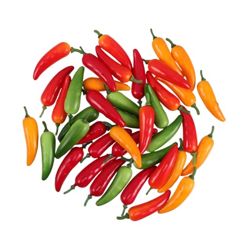 HEMOTON 40 Stück Simuliertes Pepper-Modell gefälschte Gemüsebohnenmodelle Mini-Küchen-Requisiten gefälschtes Essen Mini-Chili Pfeffer-Hängedekoration Chili-Partygeschenke Polyethylen HEMOTON 40 Stück Simuliertes Pepper-Modell gefälschte Gemüsebohnenmodelle Mini-Küchen-Requisiten gefälschtes Essen Mini-Chili Pfeffer-Hängedekoration Chili-Partygeschenke Polyethylen von HEMOTON