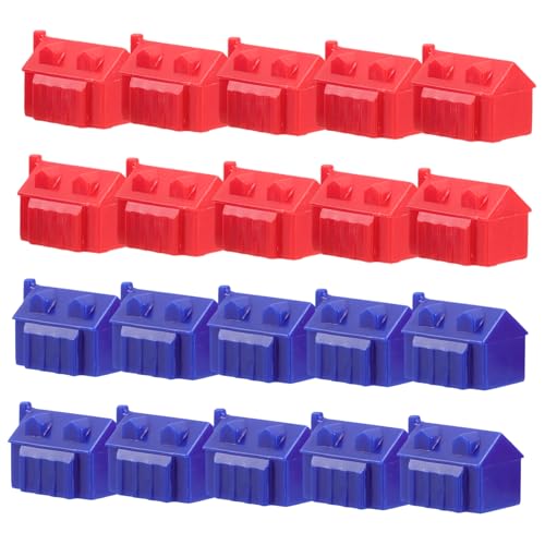 HEMOTON 40 Stück Spielsteine Mini Spielzubehör Brettspiel Ergänzung Tabletop Marker Brettspiel Ersatzteile Miniatur Spielzubehör Kunststoff von HEMOTON